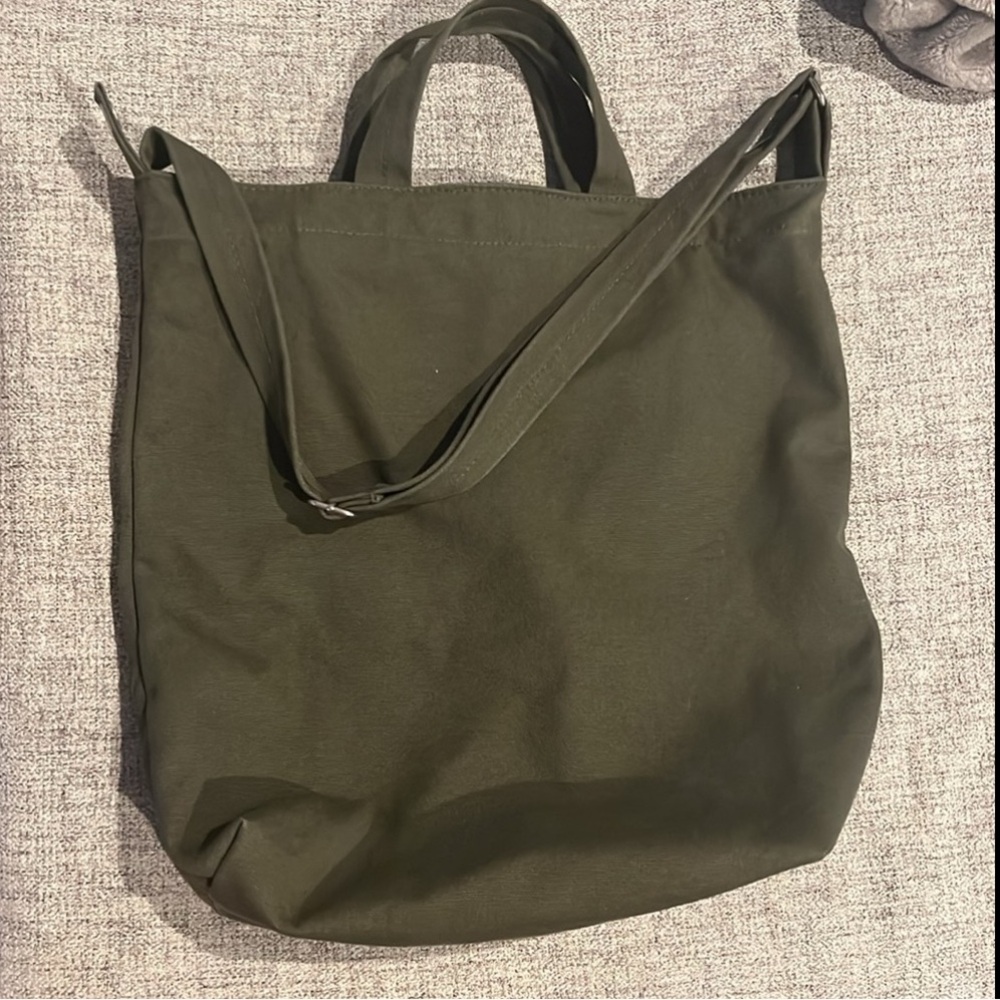 BAGGU canvas duck bag, dark green